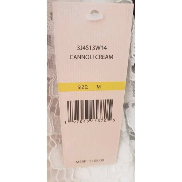 NWT $108 NANETTE LEPORE CANNOLI CREAM LONG LACE VEST SZ MEDIUM - Picture 9 of 12